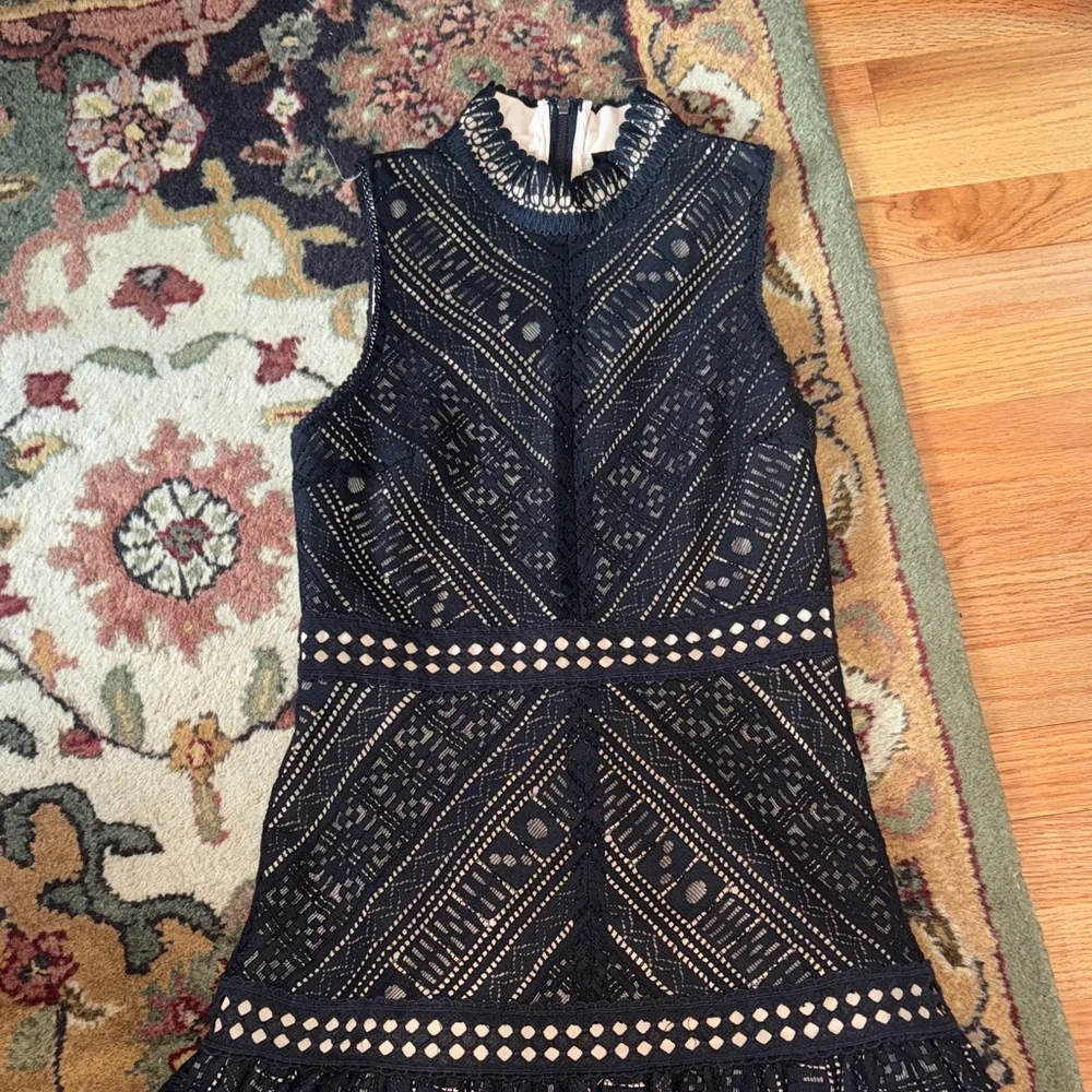 Anthropologie hailee c new black Bella Lace Dress - Picture 3 of 6